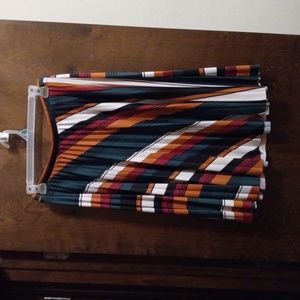 Below the knee Green, gold, burgundy, silver with black trim